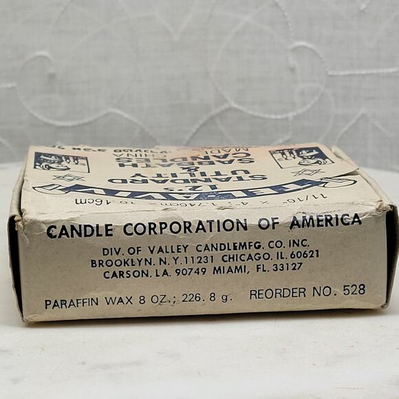 Vintage Tel-Aviv Sabbath Candles 12’s Deadstock Utility 4" Jewish Judaica Box - Picture 5 of 12